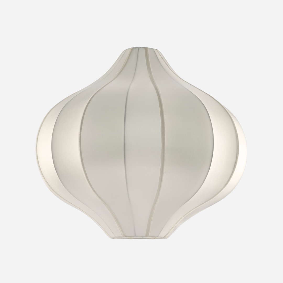 "Onion Large" Lampshade with Off-White Silk