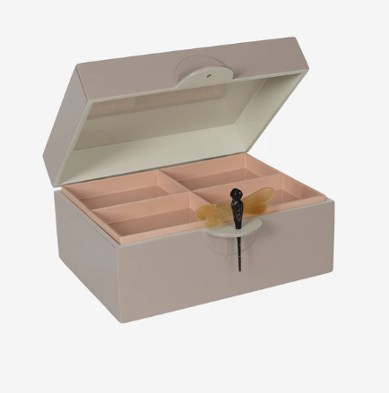 Lacquer Box "Dragonfly" in Cashmere - XL