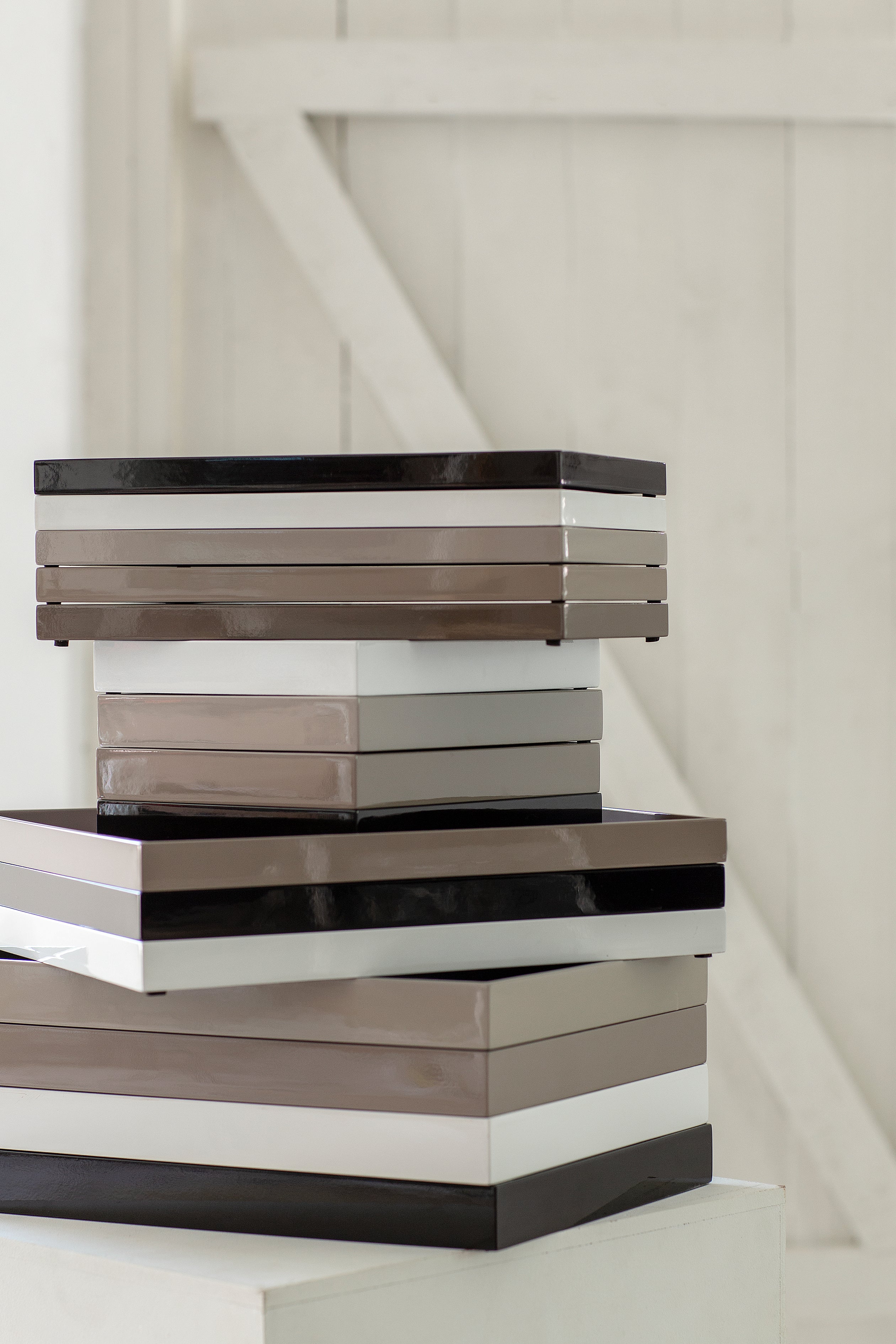 Lacquer Tray Black 12.5 x 6 inch