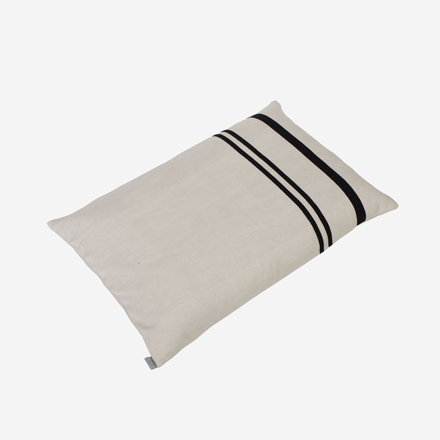 Pillow Cover in RawSilk Sand Color with Wide and Thin Black Ribbon – Oi Soi  Oi