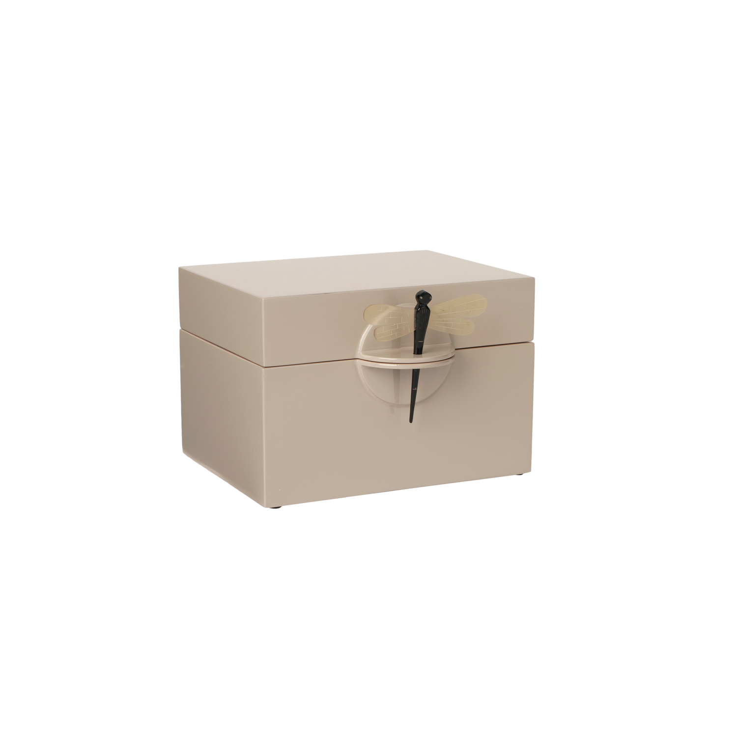 Lacquer Box "Dragonfly" in Cashmere - Big