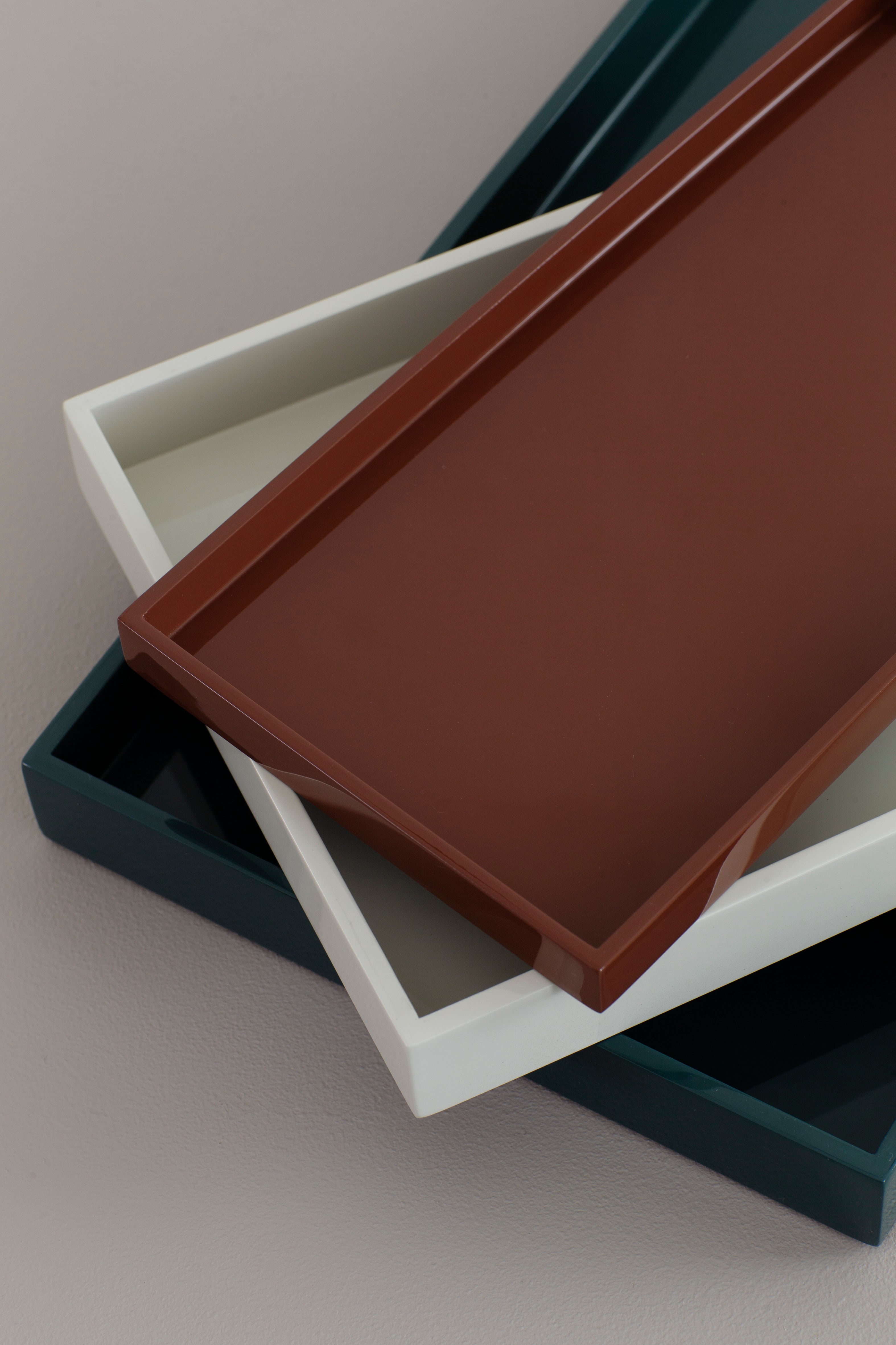Lacquer Tray Black 19.7x9.8 inch