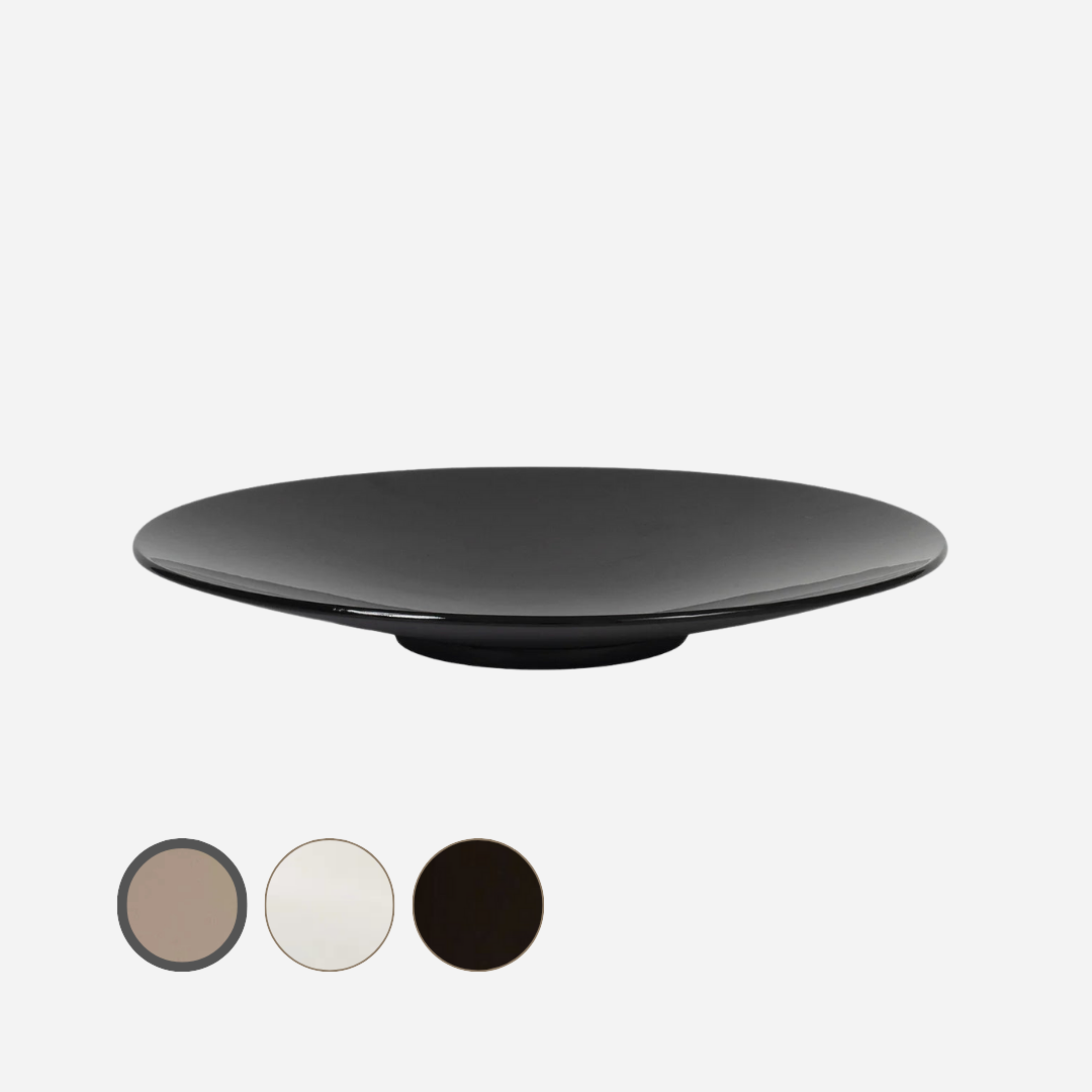 Lacquer Round Plate Tray in Cashmere