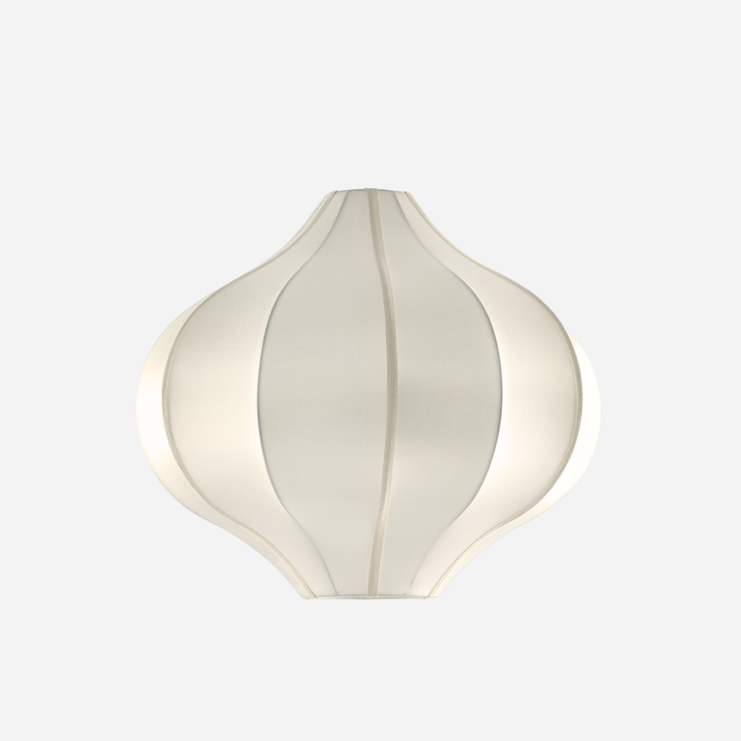 "Onion Small" Lampshade with Off-White Silk