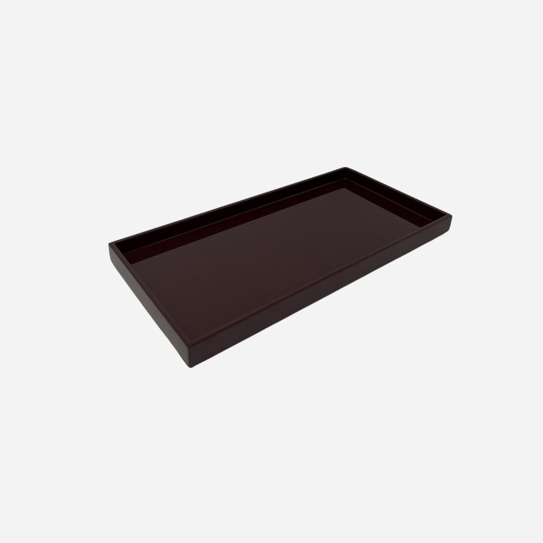Lacquer Tray Bordeaux 12.5 x 6 inch