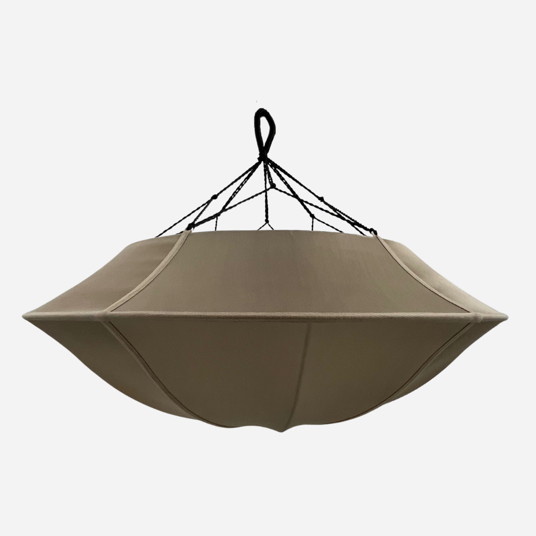 &quot;Umbrella&quot;  Lampshade in Cashmere Color Silk with Matching Ribbon