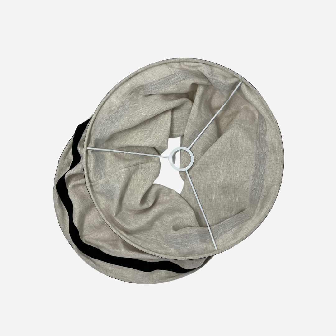 "Provence" Folding Lampshade with Black Ribbon – Oi Soi Oi "Provence" Folding Lampshade with Black Ribbon – Oi Soi Oi