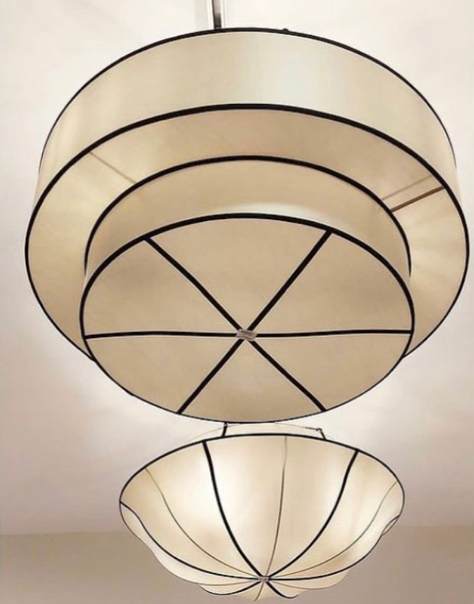 "TopHat" Lampshade in Classic Silk with Black Ribbon