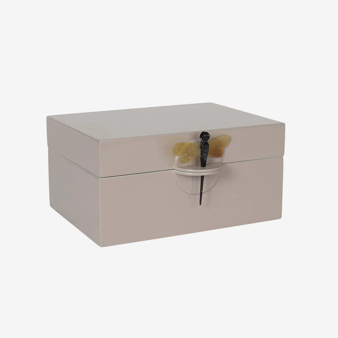 Lacquer Box "Dragonfly" in Cashmere - XL
