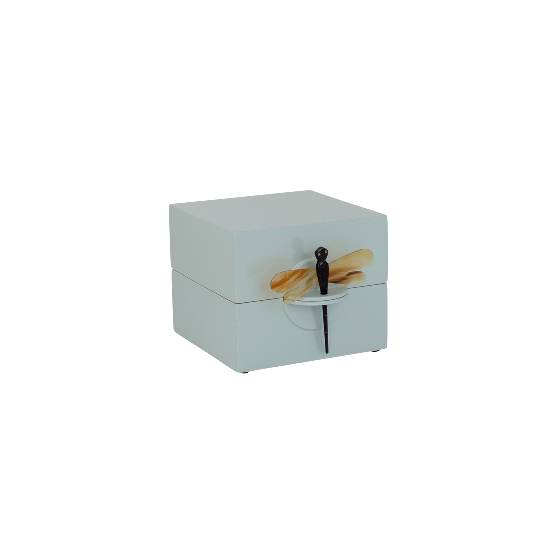 Lacquer Box "DragonFly" in Baby Blue Small