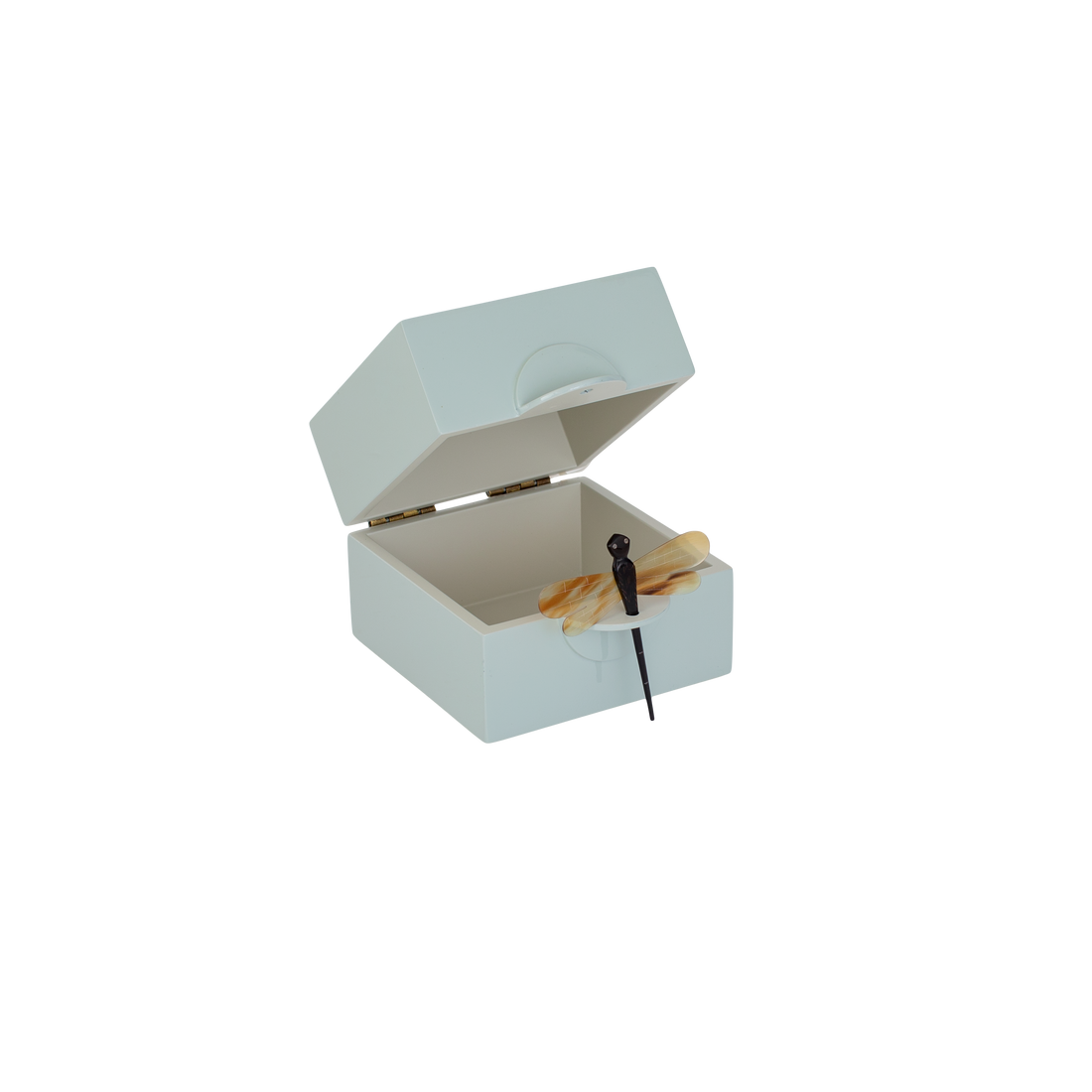 Lacquer Box "DragonFly" in Baby Blue Small