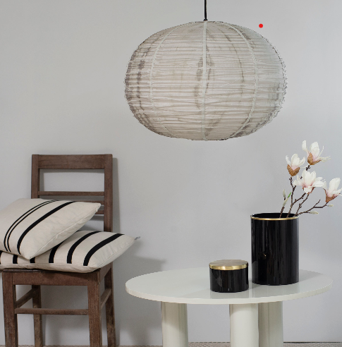 Lacquer Vase Black with Brass Brim 5x8 inch