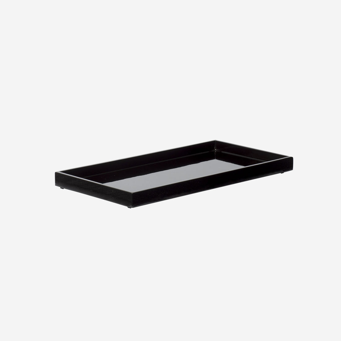 Lacquer Tray Black 12.5 x 6 inch