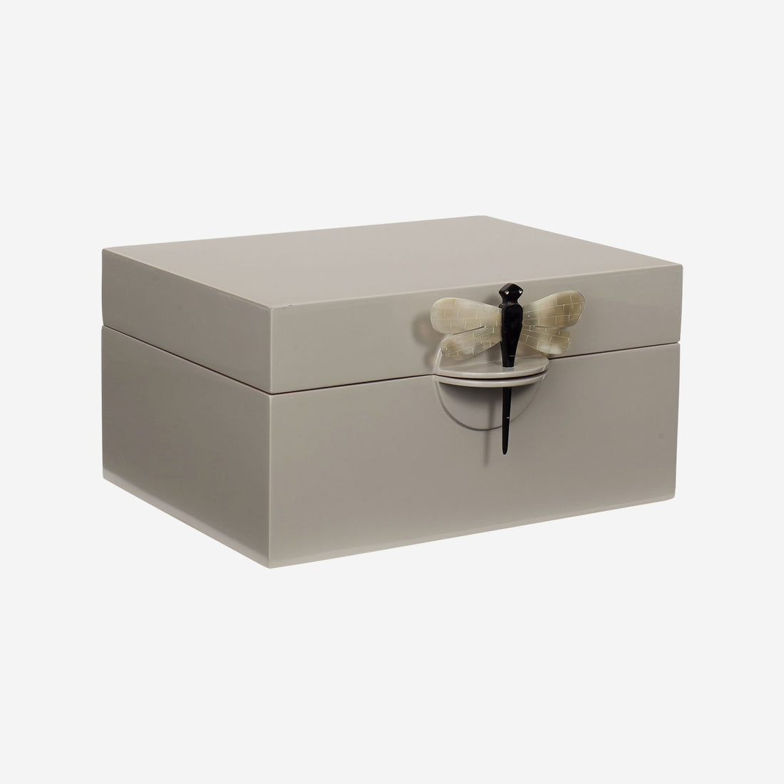 Lacquer Box "Dragonfly" in Cool Grey XL
