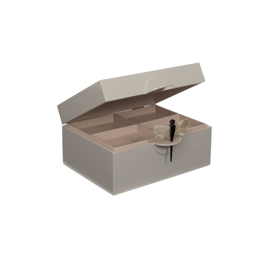 Lacquer Box "Dragonfly" in Cool Grey XL