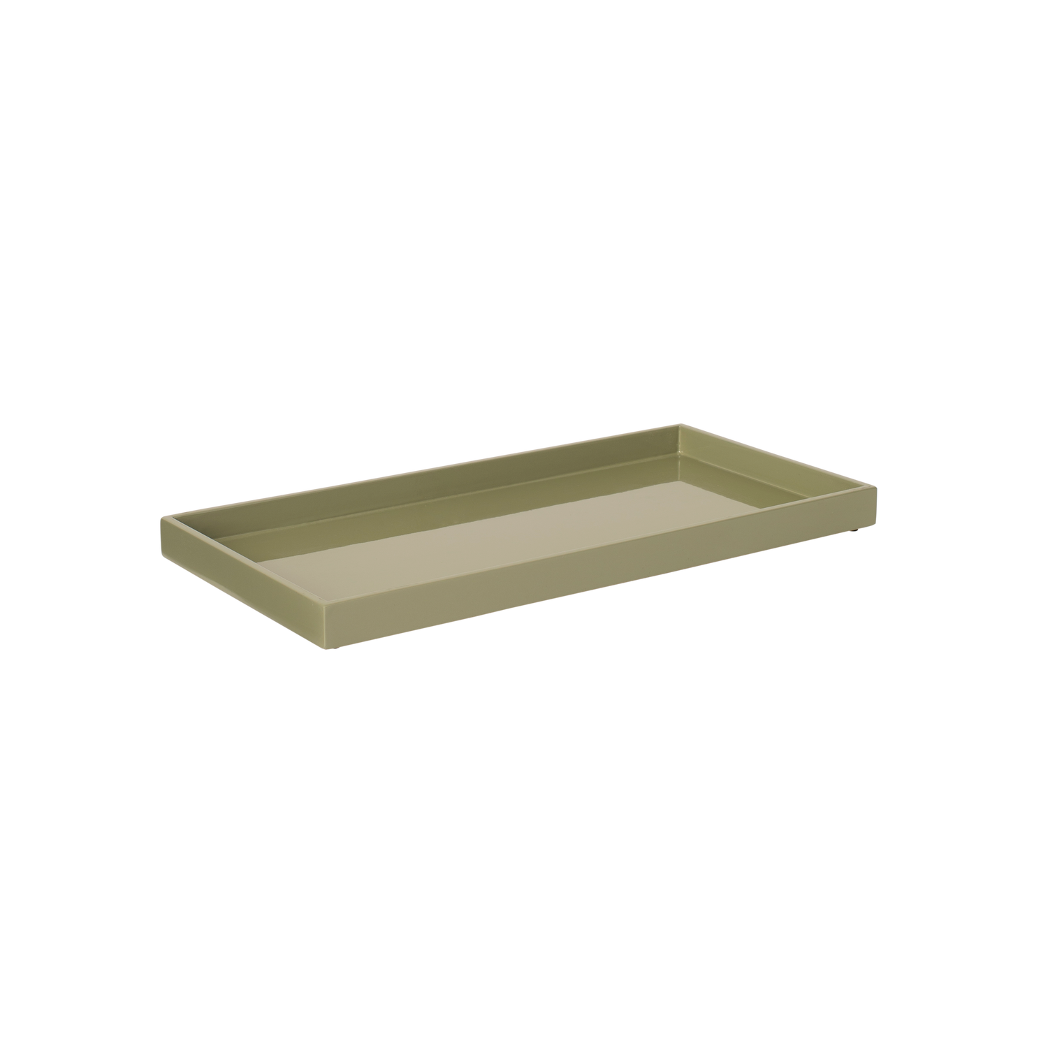 Lacquer Tray Olive 12.5 x 6 inch